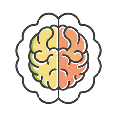 brain logo icon, brain logo vector illustration-simple illustration of brain logo, perfect for brain logo logos and icons