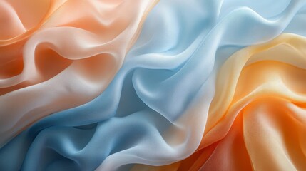 Obraz premium Soft, flowing fabrics in pastel color blends.