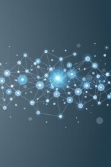 Glowing Blue Particle Network Abstract Background