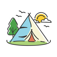 camp icon, camp vector illustration-simple illustration of camp, perfect for camp logos and icons