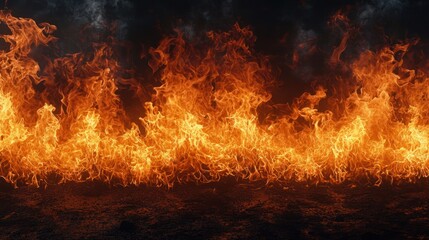 Fiery flames background