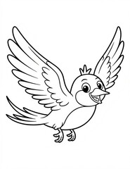Fototapeta premium bird coloring 