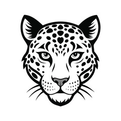 Hand Sketched Leopard Head in Detailed Ink Style