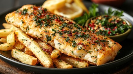 Fried fish and french fries