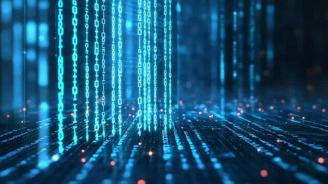 Abstract binary code digital background