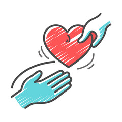 charity icon, charity vector illustration-simple illustration of charity, perfect for charity logos and icons