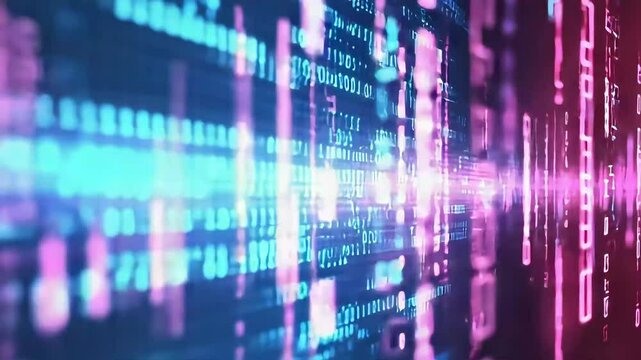 Abstract binary code stream background