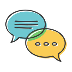 chat icon, chat vector illustration-simple illustration of chat, perfect for chat logos and icons