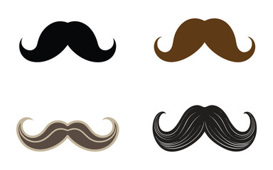 vector mustache set