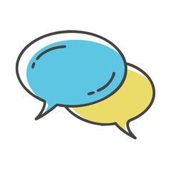 chat balloon icon, chat balloon vector illustration-simple illustration of chat balloon, perfect for chat balloon logos and icons