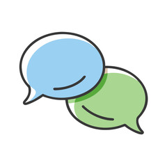 chat bubbles icon, chat bubbles vector illustration-simple illustration of chat bubbles, perfect for chat bubbles logos and icons