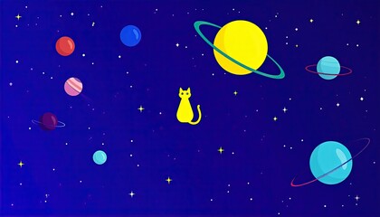 Yellow Cat in Space.
