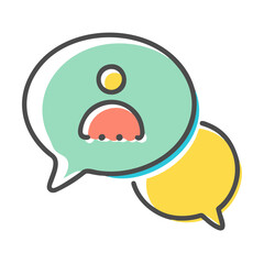 chat icon, chat vector illustration-simple illustration of chat, perfect for chat logos and icons