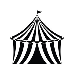 A circus tent silhouette vector art illustration © rajib