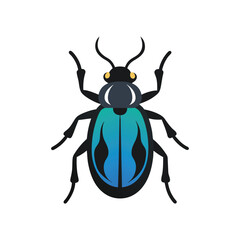 A colorful beetle vector art illustration