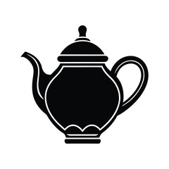 A silhouette teapot stencils vector art illustration