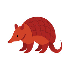 Colorful pangolin vector art illustration