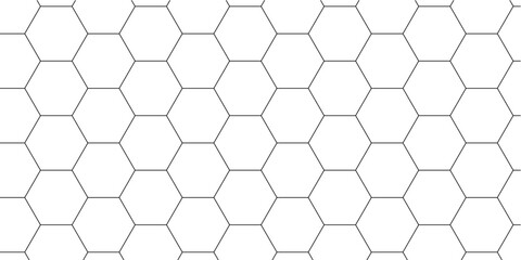 hexagon concept design abstract technology background. Panoramic Wall of Random shifted white honeycomb hexagon background 