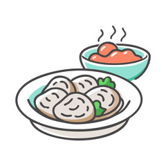 chinese food icon, chinese food vector illustration-simple illustration of chinese food, perfect for chinese food logos and icons