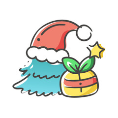 christmas icon, christmas vector illustration-simple illustration of christmas, perfect for christmas logos and icons