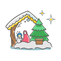 christmas icon, christmas vector illustration-simple illustration of christmas, perfect for christmas logos and icons