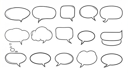 Fototapeta premium Cartoon Speech Bubbles Collection.