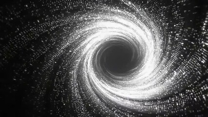 Abstract black and white vortex design