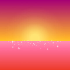 해지는 붉은 노을 바다 a sea of red sunset