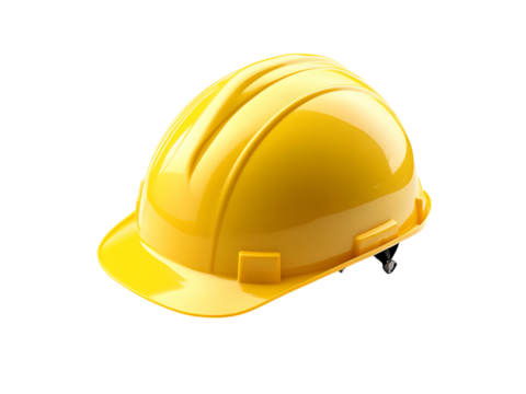 yellow helmet isolated on PNG