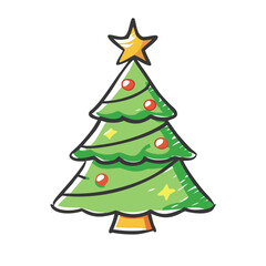christmas tree icon, christmas tree vector illustration-simple illustration of christmas tree, perfect for christmas tree logos and icons