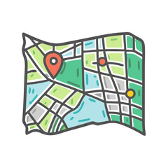 city map icon, city map vector illustration-simple illustration of city map, perfect for city map logos and icons