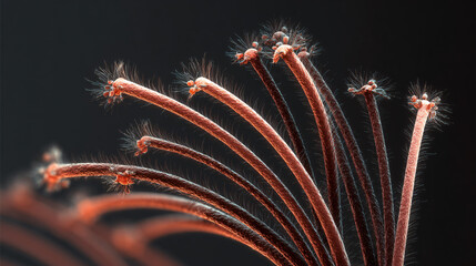macro close-up of stem hairs