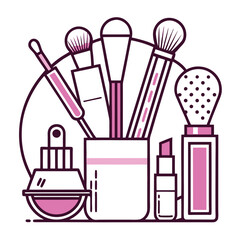 elegant organic design, illustrated minimal style, botanical elements, glass bottles, nature symbols, simple icons, clean modern composition, pastel colors, vector graphic
