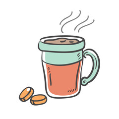 coffee icon, coffee vector illustration-simple illustration of coffee, perfect for coffee logos and icons