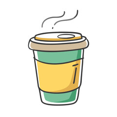 coffee cup icon, coffee cup vector illustration-simple illustration of coffee cup, perfect for coffee cup logos and icons