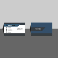 Modern Blue and White Business Card Template Design