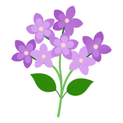 Hydrangea Flower Vector – Violet Floral Illustration

