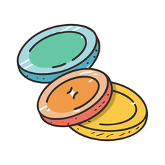 coins icon, coins vector illustration-simple illustration of coins, perfect for coins logos and icons