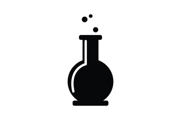 Bunsen burner art silhouettes with white background