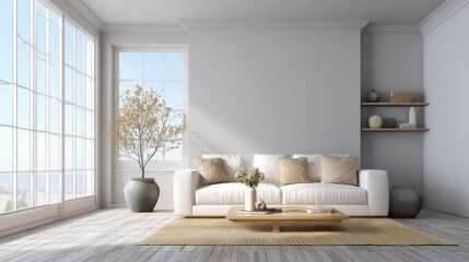 Fototapeta premium Modern living room interior design