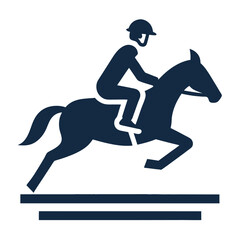 Horse Riding Icon ? Premium Jockey Clipart, Flat Vector, Cartoon and Line Art Design 3.eps