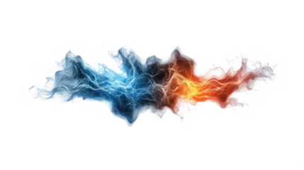 Abstract Elements of Energy on Transparent Background