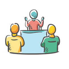 conference icon, conference vector illustration-simple illustration of conference, perfect for conference logos and icons