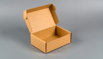 Open Small Brown Mailer Box Interior