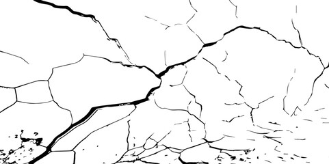 Closeup of dry fissure ground. White dried and cracked ground earth background.Gray crack on earth texture. erosion.	