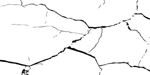 The Grunge background of The ground cracks on white background, black and white scratched texture,  vector illustrator background, Dirty monochrome pattern vector. Vector. Illustration.