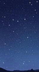 Fototapeta premium Celestial Night: Deep Blue Starry Sky