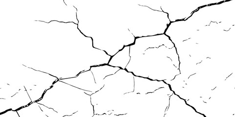 The Grunge background of The ground cracks on white background, black and white scratched texture,  vector illustrator background, Dirty monochrome pattern vector. Vector. Illustration.