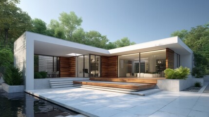 Modern minimalist house exterior design