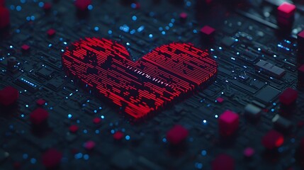 Heart shaped circuit board